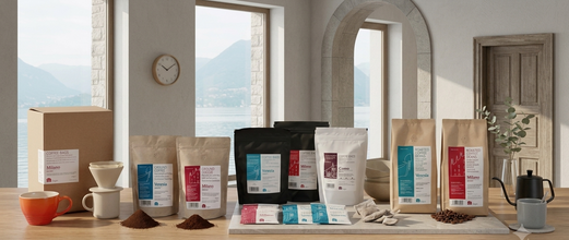 Si Sogno COMO Freshly Ground Coffee Bags, Bold and Intense Dark Roast (Resealable Pouch of 50 Eco-Friendly Coffee Bags)
